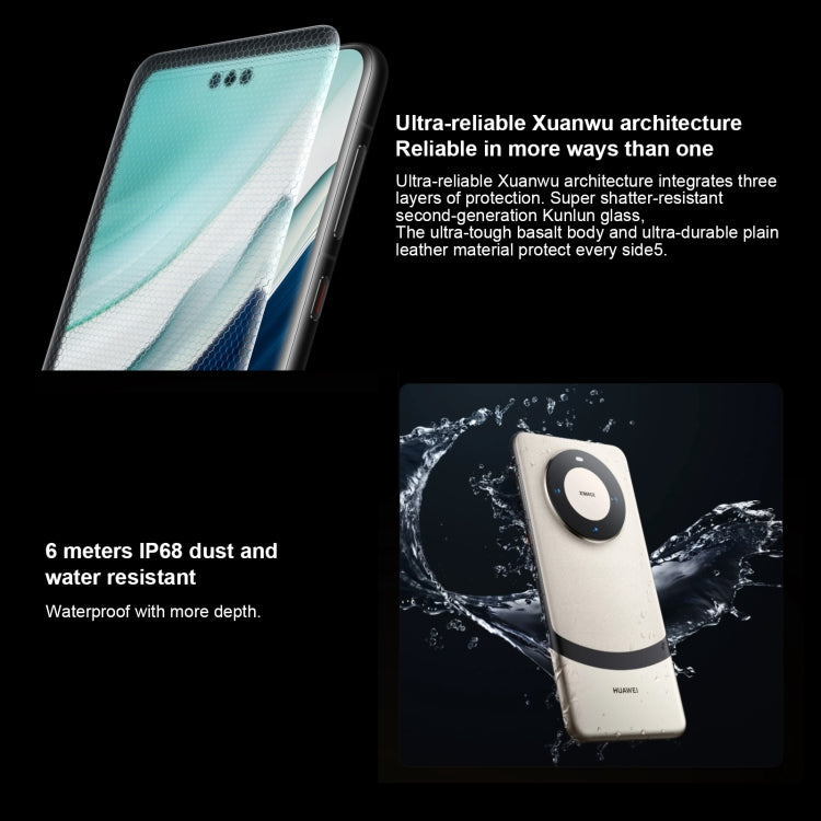 HUAWEI Mate 60 Pro+, 16GB+512GB, Screen Fingerprint Identification, 6.82 inch HarmonyOS 4.0 Kirin 9000S Octa Core up to 2.62GHz, NFC, OTG, Not Support Google Play(White)