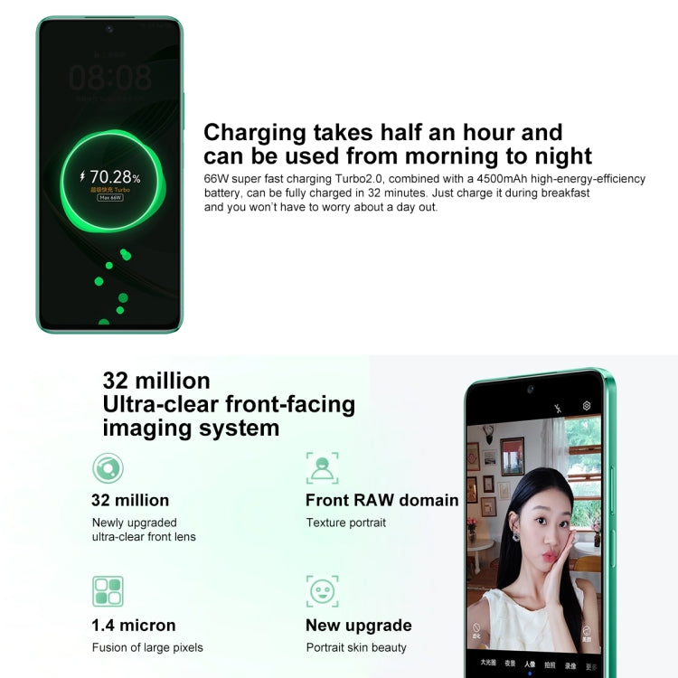 HUAWEI nova 11 SE, 512GB, Screen Fingerprint Identification, 6.67 inch HarmonyOS 4.0 Qualcomm Snapdragon 680 Octa Core, Network: 4G, NFC, OTG, Not Support Google Play(Green)
