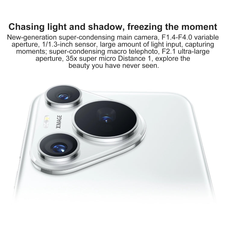 HUAWEI Pura 70 Pro, 12GB+1TB, Screen Fingerprint Identification, 6.8 inch HarmonyOS 4.2 Kirin 9010 Octa Core up to 2.3GHz, NFC, OTG, Not Support Google Play(White)