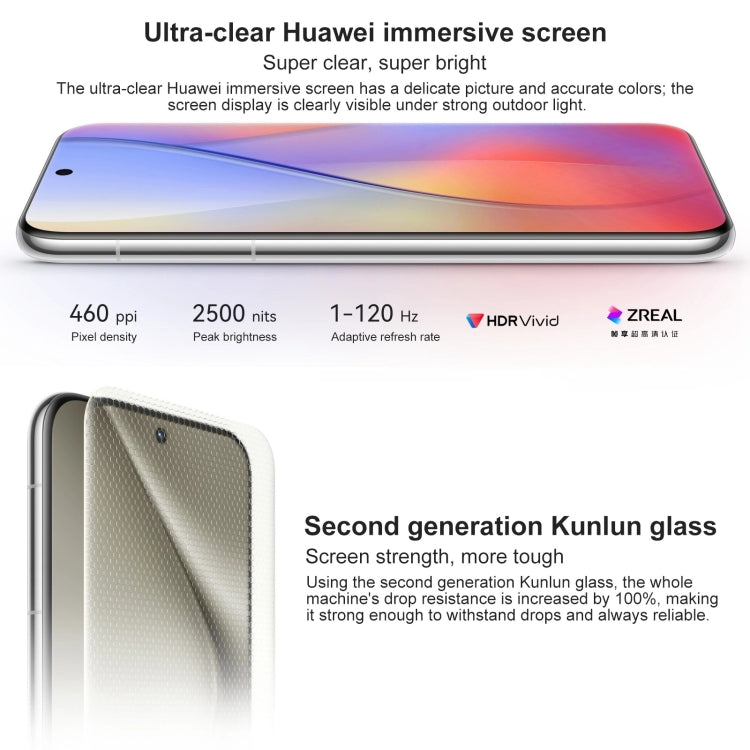 HUAWEI Pura 70 Pro, 12GB+512GB, Screen Fingerprint Identification, 6.8 inch HarmonyOS 4.2 Kirin 9010 Octa Core up to 2.3GHz, NFC, OTG, Not Support Google Play(Black)