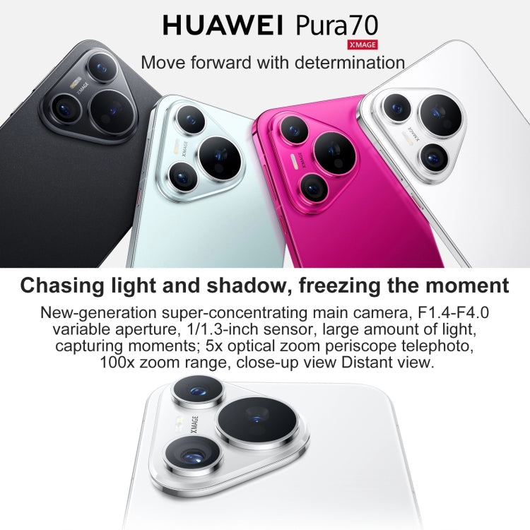 HUAWEI Pura 70, 12GB+256GB, Screen Fingerprint Identification,6.6 inch HarmonyOS 4.2 Kirin 9010 Octa Core up to 2.3GHz, NFC, OTG, Not Support Google Play(Rose Red)