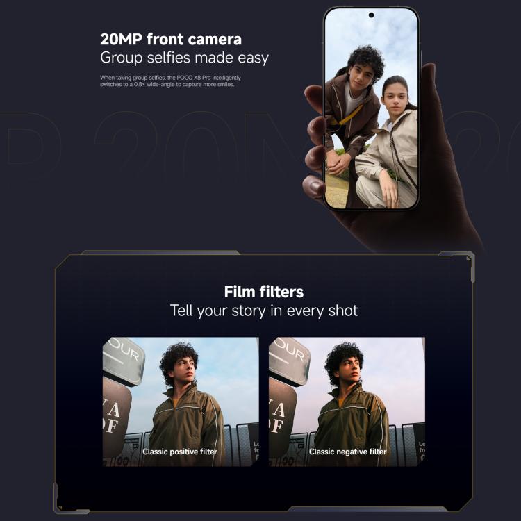 [HK Warehouse] Xiaomi POCO X8 Pro Global, 8GB+256GB, In-screen Fingerprint, 6.59 inch Xiaomi HyperOS 3 Dimensity 8500-Ultra Octa Core, NFC, Network: 5G (Black)