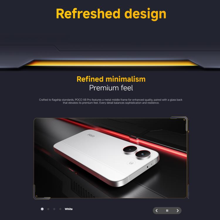 [HK Warehouse] Xiaomi POCO X8 Pro Global, 8GB+256GB, In-screen Fingerprint, 6.59 inch Xiaomi HyperOS 3 Dimensity 8500-Ultra Octa Core, NFC, Network: 5G (White)