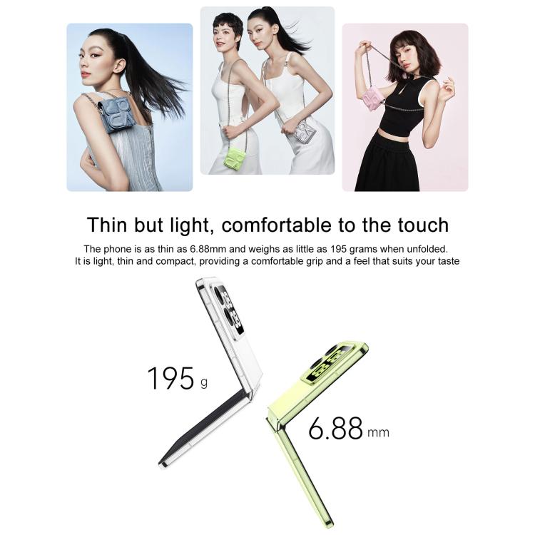 Huawei nova Flip S, 12GB+512GB, Side Fingerprint Identification, 6.94 inch + 2.14 inch HarmonyOS 5.1 Octa Core, NFC, OTG, Not Support Google Play (Pink)