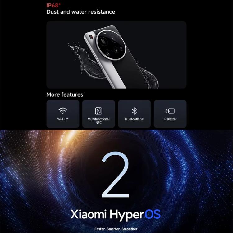 [HK Warehouse] Xiaomi 15 Ultra Global, 16GB+512GB, 3D Ultrasonic Fingerprint, 200MP Camera, 6.73 inch Xiaomi HyperOS 2 Snapdragon 8 Elite Octa Core 3nm, NFC, Network: 5G (Black)