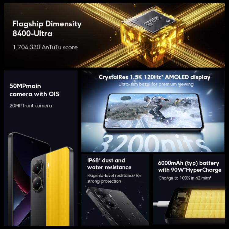 [HK Warehouse] Xiaomi POCO X7 Pro 5G Global, 12GB+256GB, In-screen Fingerprint, 6.67 inch Xiaomi HyperOS 2 MediaTek Dimensity 8400-Ultra Octa Core, NFC, Network: 5G (Green)