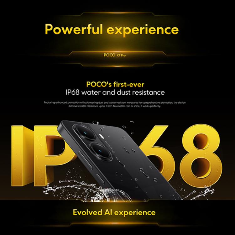 [HK Warehouse] Xiaomi POCO X7 Pro 5G Global, 12GB+256GB, In-screen Fingerprint, 6.67 inch Xiaomi HyperOS 2 MediaTek Dimensity 8400-Ultra Octa Core, NFC, Network: 5G (Black)