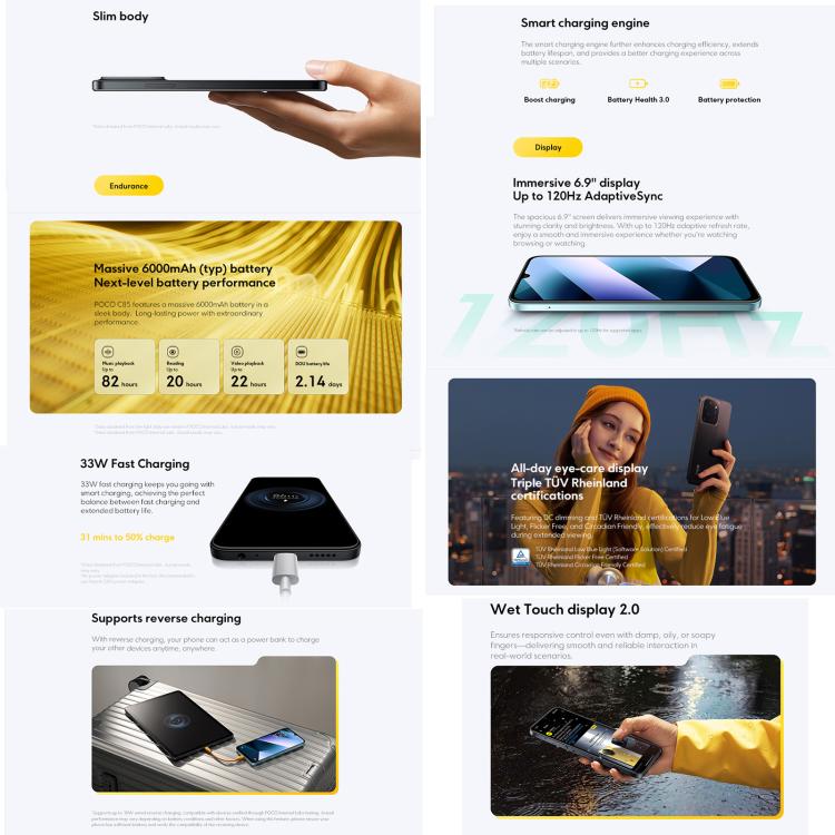 [HK Warehouse] Xiaomi POCO C85 Global, 8GB+256GB, Side Fingerprint, 6.9 inch Xiaomi HyperOS 2 MediaTek Helio G81-Ultra Octa Core, NFC, Network: 4G (Purple)