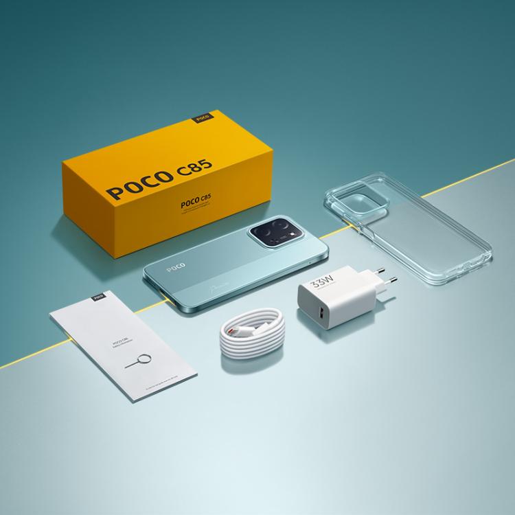 [HK Warehouse] Xiaomi POCO C85 Global, 8GB+256GB, Side Fingerprint, 6.9 inch Xiaomi HyperOS 2 MediaTek Helio G81-Ultra Octa Core, NFC, Network: 4G (Black)