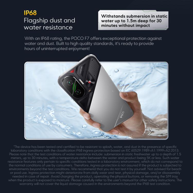 [HK Warehouse] Xiaomi POCO F7 Global, 12GB+256GB, In-screen Fingerprint, 6.83 inch Xiaomi HyperOS 2 Snapdragon 8s Gen 4 Octa Core, NFC, Network: 5G (Black)