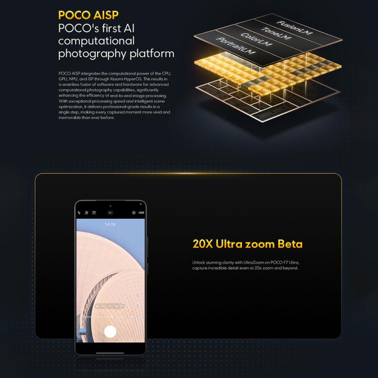 [HK Warehouse] Xiaomi POCO F7 Ultra Global, 16GB+512GB, In-screen Fingerprint, 6.67 inch Xiaomi HyperOS 2 Snapdragon 8 Elite Octa Core, NFC, Network: 5G (Black)