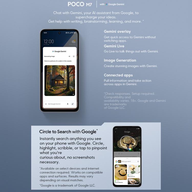 [HK Warehouse] Xiaomi POCO M7 Global, 6GB+128GB, Side Fingerprint, 6.9 inch Xiaomi HyperOS 2 Snapdragon 685 4G Octa Core, NFC, Network: 4G (Blue)