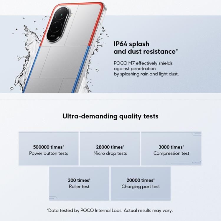 [HK Warehouse] Xiaomi POCO M7 Global, 6GB+128GB, Side Fingerprint, 6.9 inch Xiaomi HyperOS 2 Snapdragon 685 4G Octa Core, NFC, Network: 4G (Blue)
