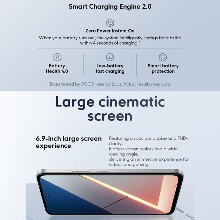 [HK Warehouse] Xiaomi POCO M7 Global, 6GB+128GB, Side Fingerprint, 6.9 inch Xiaomi HyperOS 2 Snapdragon 685 4G Octa Core, NFC, Network: 4G (Blue)