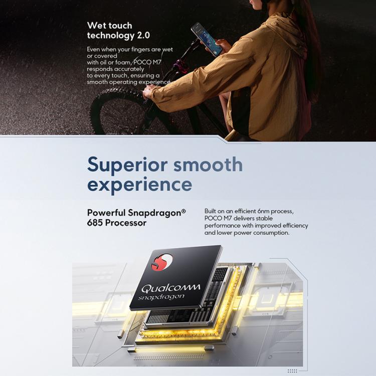 [HK Warehouse] Xiaomi POCO M7 Global, 6GB+128GB, Side Fingerprint, 6.9 inch Xiaomi HyperOS 2 Snapdragon 685 4G Octa Core, NFC, Network: 4G (Blue)