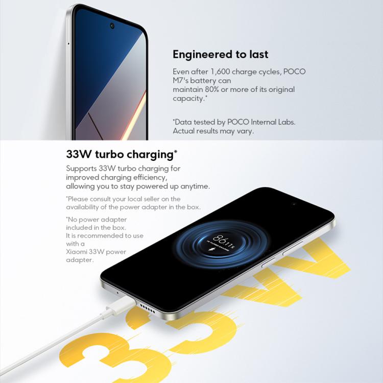 [HK Warehouse] Xiaomi POCO M7 Global, 8GB+256GB, Side Fingerprint, 6.9 inch Xiaomi HyperOS 2 Snapdragon 685 4G Octa Core, NFC, Network: 4G (Black)