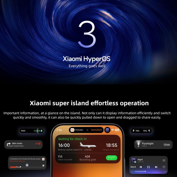 Xiaomi 17, 16GB+512GB, 3D Ultrasonic Fingerprint, 6.3 inch Xiaomi HyperOS 3 Snapdragon 8 Elite Gen 5 Octa Core, NFC, Network: 5G (Blue)