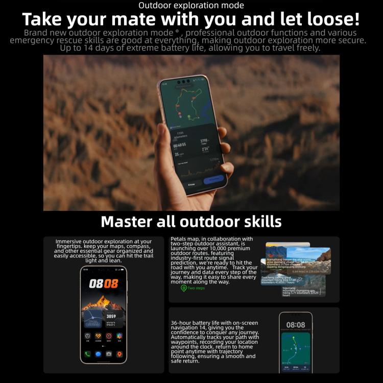 HUAWEI Mate 80 Pro Max, 16GB+1TB, Side Fingerprint Identification, 6.9 inch HarmonyOS 6.0 Kirin 9030 Pro, NFC, OTG, Not Support Google Play (Cyan)