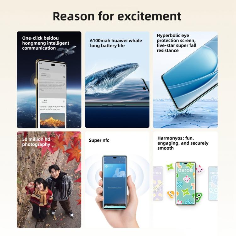 HUAWEI Enjoy 70X Premium Edition, 8GB+512GB, Screen Fingerprint, 6.78 inch HarmonyOS 4.2 Kirin 8000, Network: 4G, OTG, NFC, Not Support Google Play (Blue)