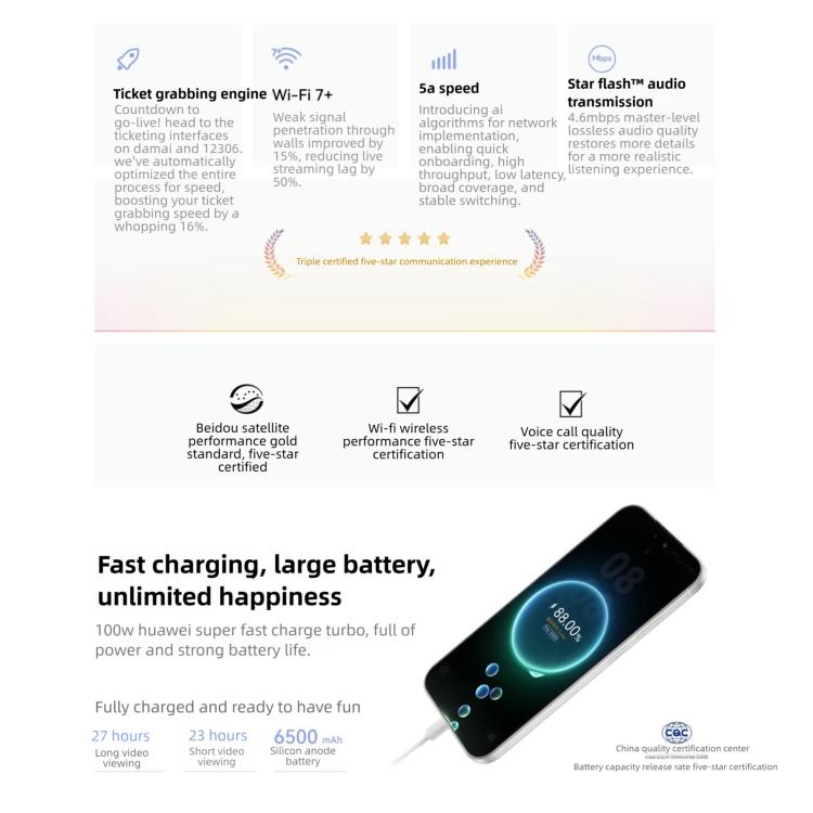 Huawei nova 15 Pro, 12GB+256GB, Side Fingerprint Identification, 6.84 inch HarmonyOS 6.0 Kirin 9010S Octa Cora, NFC, OTG, Not Support Google Play (Black)