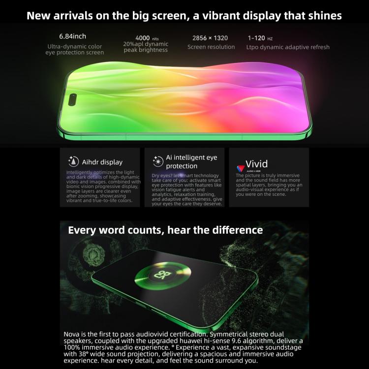 Huawei nova 15 Ultra, Kunlun Glass, 12GB+512GB, Side Fingerprint Identification, 6.84 inch HarmonyOS 6.0 Kirin 9010S Octa Cora, NFC, OTG, Not Support Google Play (Purple)