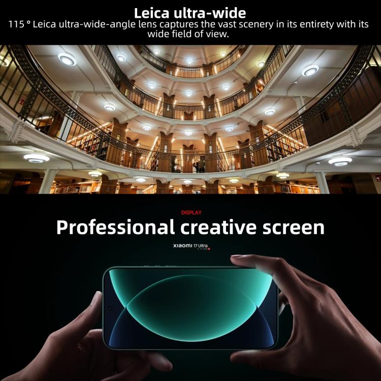 Xiaomi 17 Ultra, 12GB+512GB, 3D Ultrasonic Fingerprint, 6.9 inch Xiaomi HyperOS 3 Snapdragon 8 Elite Gen 5 Octa Core, NFC, Network: 5G (Green)