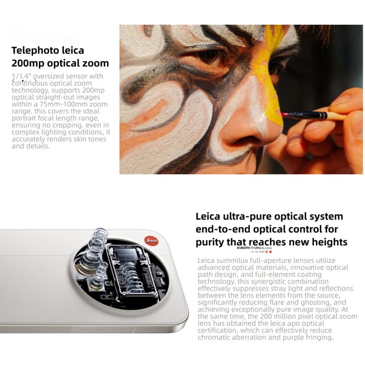 Xiaomi 17 Ultra By Leica, 16GB+1TB, 3D Ultrasonic Fingerprint, 6.9 inch Xiaomi HyperOS 3 Snapdragon 8 Elite Gen 5 Octa Core, NFC, Network: 5G (Black)