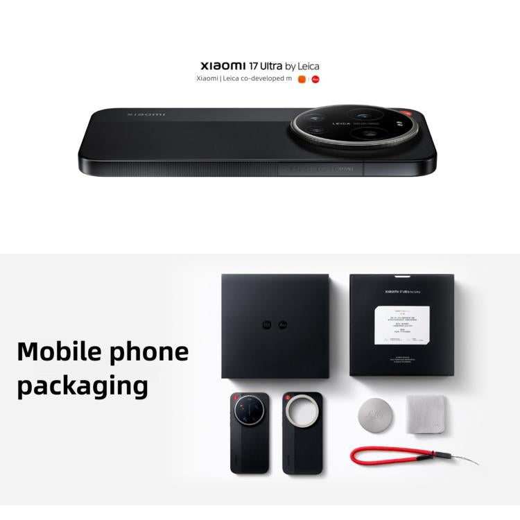 Xiaomi 17 Ultra By Leica, 16GB+512GB, 3D Ultrasonic Fingerprint, 6.9 inch Xiaomi HyperOS 3 Snapdragon 8 Elite Gen 5 Octa Core, NFC, Network: 5G (Black)