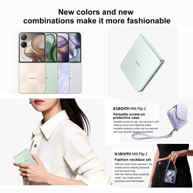 Xiaomi MIX Flip 2, 12GB+256GB, 6.86 inch + 4.01 inch Xiaomi HyperOS 2 Snapdragon 8 Elite Octa Core, NFC, Network: 5G (White)