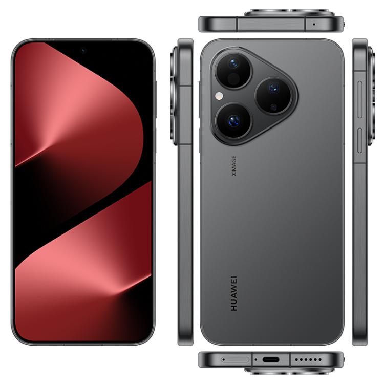 HUAWEI Pura 80, 12GB+1TB, Side Fingerprint Identification, 6.6 inch HarmonyOS 5.1, NFC, OTG, Not Support Google Play (Black)