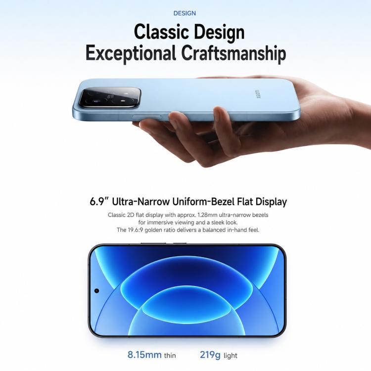 Xiaomi 17 Max, 12GB+512GB, 3D Ultrasonic Fingerprint, 6.9 inch Xiaomi HyperOS 3 Snapdragon 8 Elite Gen 5 Octa Core, NFC, Network: 5G (Blue)