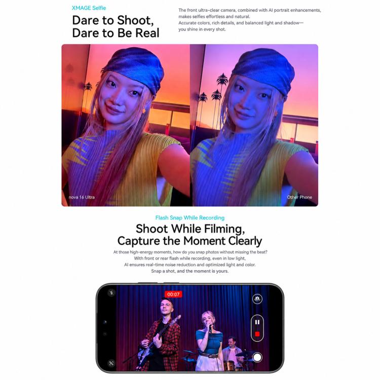 Huawei nova 16 Ultra, 12GB+1TB, Side Fingerprint Identification, 6.84 inch HarmonyOS 6.1 Kirin 9010S Octa Cora, NFC, OTG, Not Support Google Play (White)