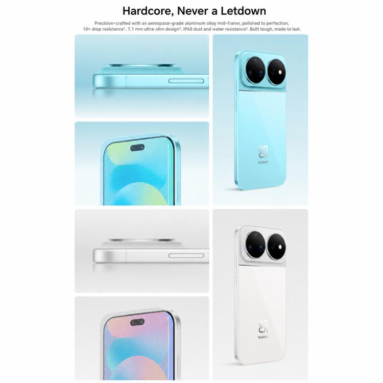Huawei nova 16 Ultra, 12GB+256GB, Side Fingerprint Identification, 6.84 inch HarmonyOS 6.1 Kirin 9010S Octa Cora, NFC, OTG, Not Support Google Play (Blue)