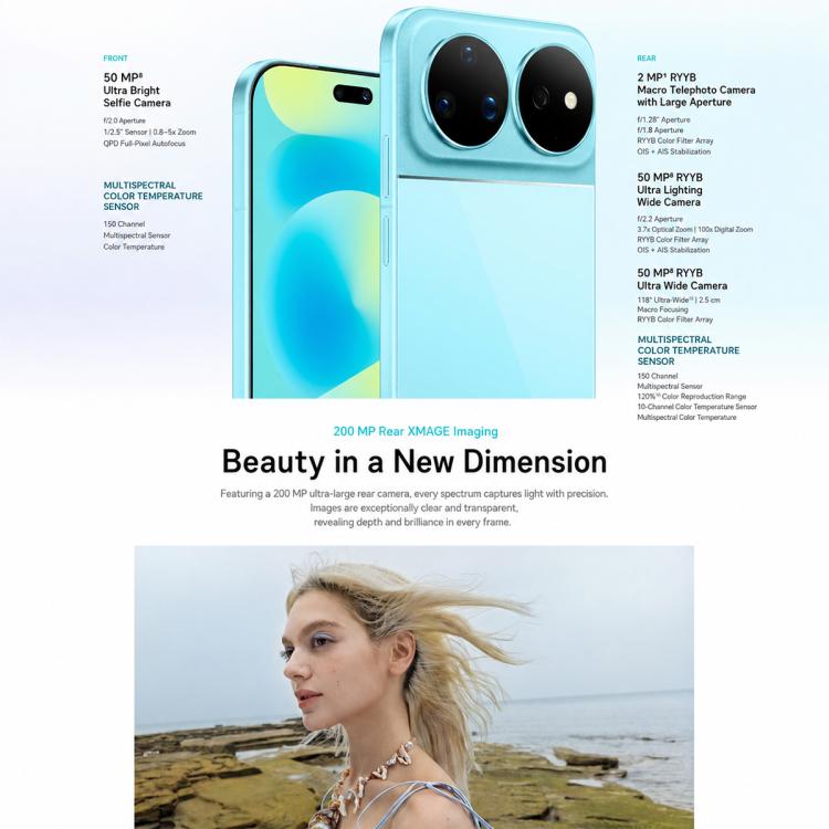 Huawei nova 16 Ultra, 12GB+256GB, Side Fingerprint Identification, 6.84 inch HarmonyOS 6.1 Kirin 9010S Octa Cora, NFC, OTG, Not Support Google Play (Blue)