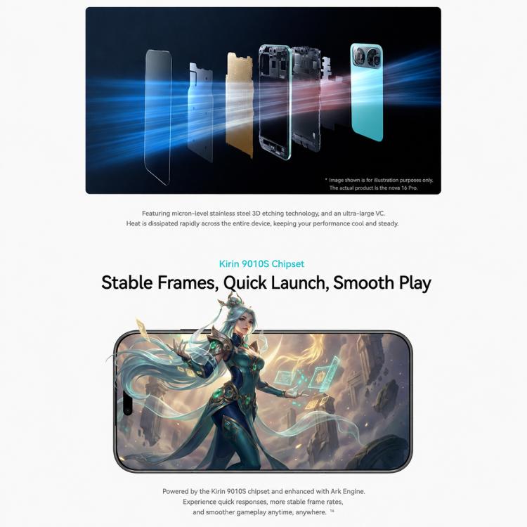 Huawei nova 16 Ultra, 12GB+512GB, Side Fingerprint Identification, 6.84 inch HarmonyOS 6.1 Kirin 9010S Octa Cora, NFC, OTG, Not Support Google Play (White)