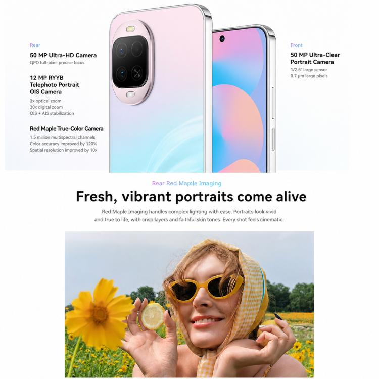 Huawei nova 16z, 12GB+512GB, Side Fingerprint Identification, 6.7 inch HarmonyOS 6.1 Kirin 8020 Octa Cora, NFC, OTG, Not Support Google Play (Starry Black)