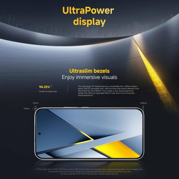 [HK Warehouse] Xiaomi POCO F8 Ultra Global, 12GB+256GB, In-screen Fingerprint, 6.9 inch Xiaomi HyperOS 3 Snapdragon 8 Elite Gen 5 Octa Core, NFC, Network: 5G (Black)