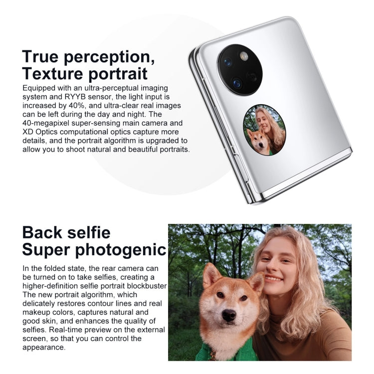 HUAWEI Pocket S 256GB BAL-AL60, 40MP Camera, China Version, Dual Back Cameras, Side Fingerprint Identification, 6.9 inch + 1.04 inch HarmonyOS 3.0 Snapdragon 778G Octa Core up to 2.42GHz, Network: 4G, OTG, NFC, Not Support Google Play(Gold)