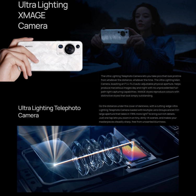 HUAWEI P60 Pro MNA-AL00, 256GB, 48MP Camera, China Version, Triple Back Cameras, In-screen Fingerprint Identification, 6.67 inch HarmonyOS 3.1 Qualcomm Snapdragon 8+ 4G Octa Core up to 3.2GHz, Network: 4G, OTG, NFC, Not Support Google Play(Black)