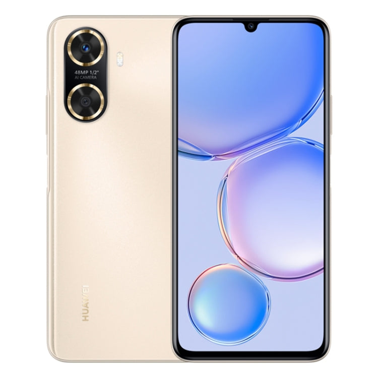 Huawei Enjoy 60 128GB MGA-AL40,  48MP Cameras, China Version, Dual Back Cameras, Face ID & Side Fingerprint Identification, 6000mAh Battery, 6.75 inch HarmonyOS 3.0 Octa Core, Network: 4G, OTG, Not Support Google Play(Gold)