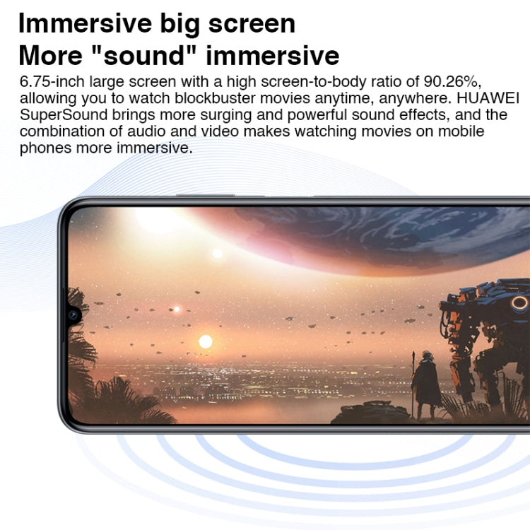 Huawei Enjoy 60 128GB MGA-AL40,  48MP Cameras, China Version, Dual Back Cameras, Face ID & Side Fingerprint Identification, 6000mAh Battery, 6.75 inch HarmonyOS 3.0 Octa Core, Network: 4G, OTG, Not Support Google Play(Blue)