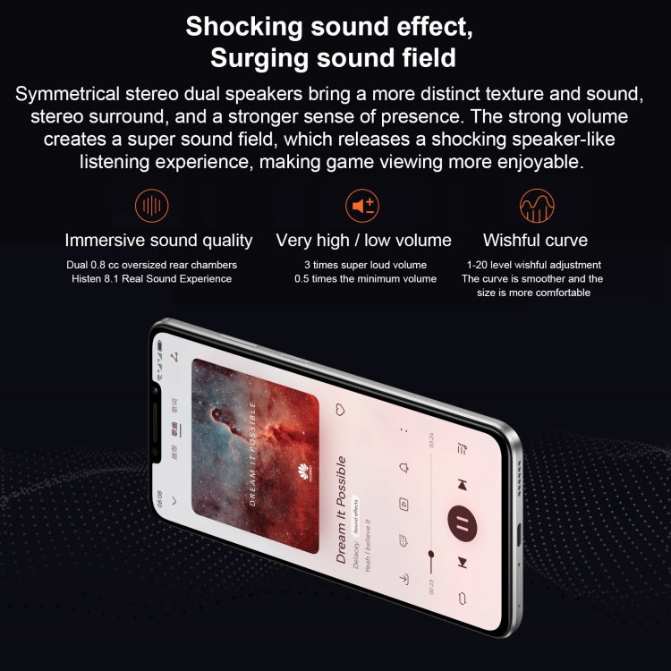 Huawei Enjoy 60X 256GB STG-AL00, China Version, Dual Back Cameras, Side Fingerprint Identification, 7000mAh Battery, 6.95 inch HarmonyOS 3.0 Qualcomm Snapdragon 680 Octa Core 2.4GHz, Network: 4G, OTG, NFC, Not Support Google Play(Silver)