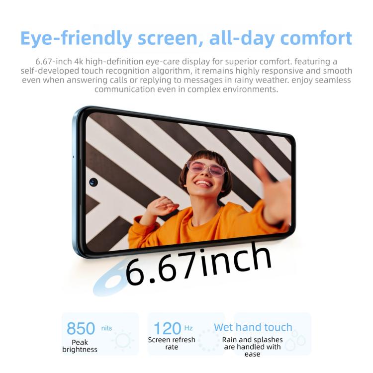 HUAWEI Enjoy 90, 8GB+256GB, Side Fingerprint, 6.67 inch HarmonyOS 6.0 Kirin 8000A, OTG, Not Support Google Play(Black)