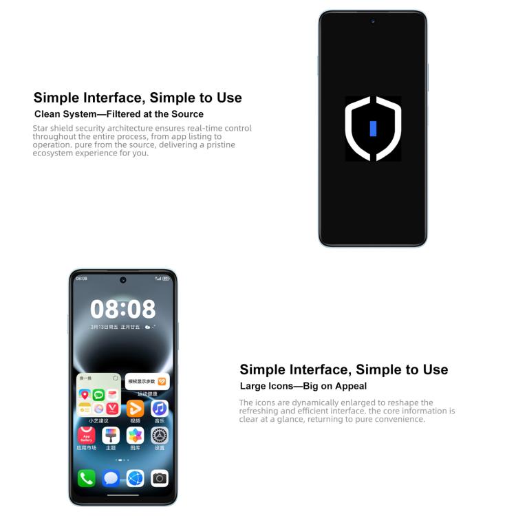 HUAWEI Enjoy 90 Plus, 8GB+128GB, Side Fingerprint, 6.67 inch HarmonyOS 6.0 Kinrin 8000, OTG, Not Support Google Play (White)