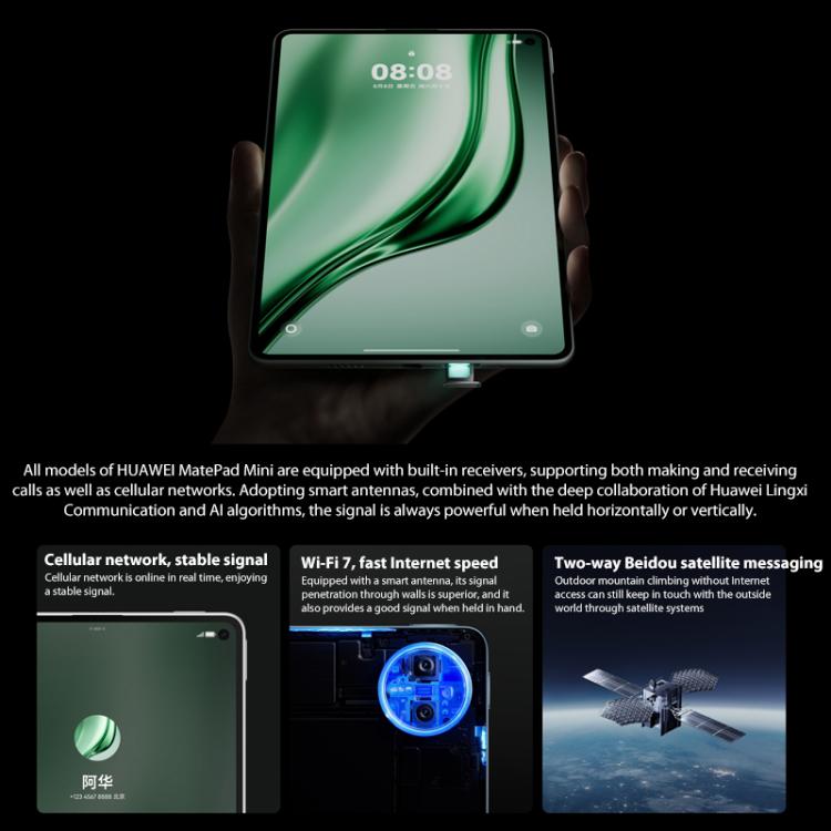 HUAWEI MatePad Mini 5G 8.8 inch, 12GB+256GB, HarmonyOS 5.1 Hisilicon Kirin 9010, Not Support Google Play (Green)